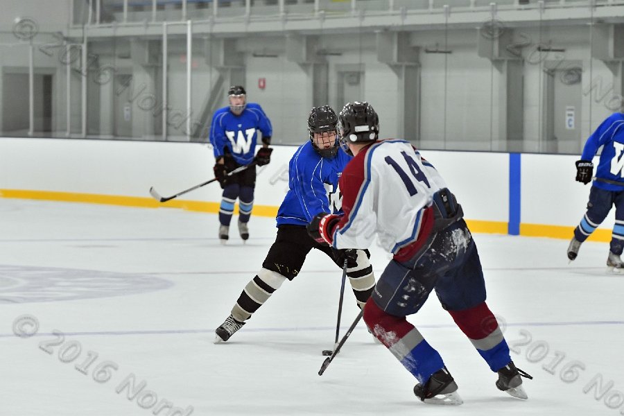 Wheaton College Men\'s Ice Hockey vs Middlesex Community College. - Photo By: KEITH NORDSTROM